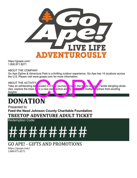 2 Treetop Adventure Tickets